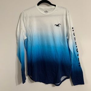 white to blue ombré shirt